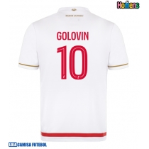 Camisa de Futebol AS Monaco Aleksandr Golovin #10 Equipamento Principal 2025-26 Manga Curta